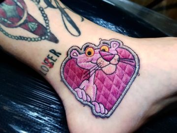 Pink Panther embroidery