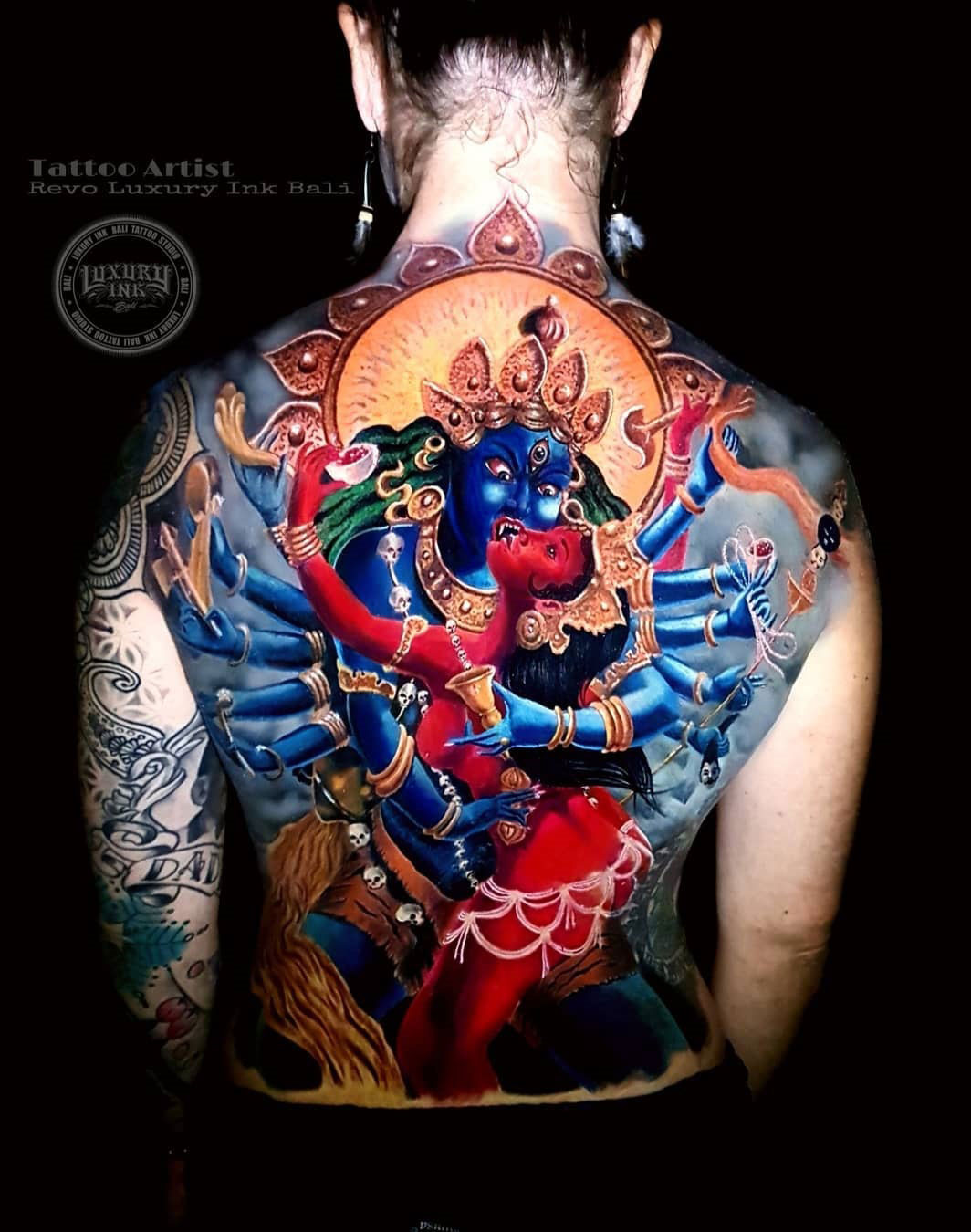 Kali back tattoo