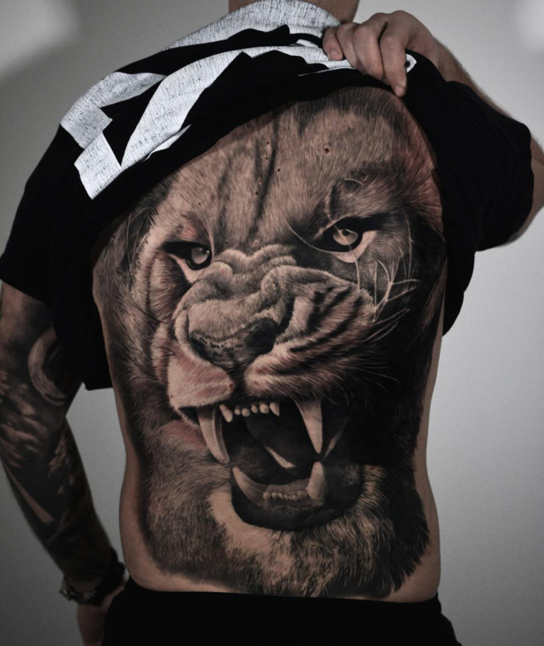 Lion Back Tattoo | TikTok