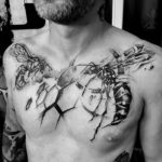 Wasps chest tattoo