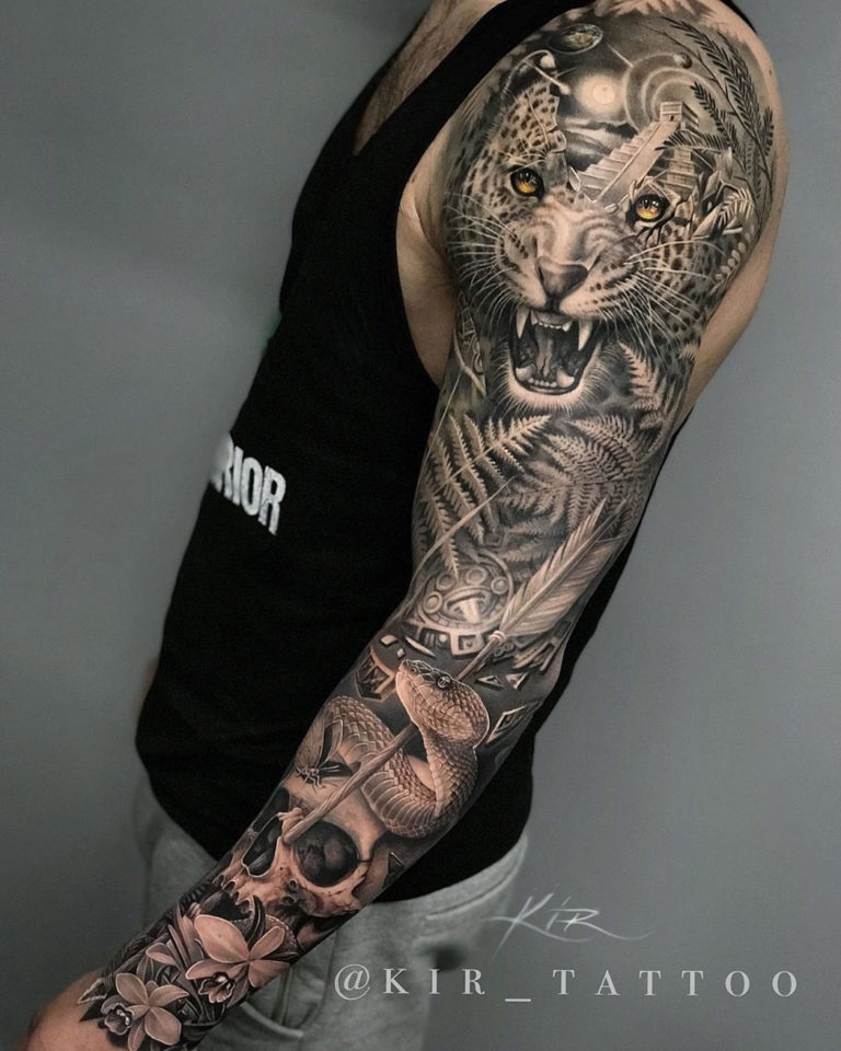 Jungle Sleeve Tattoo Designs Ideas and Meaning  Tattoos For You
