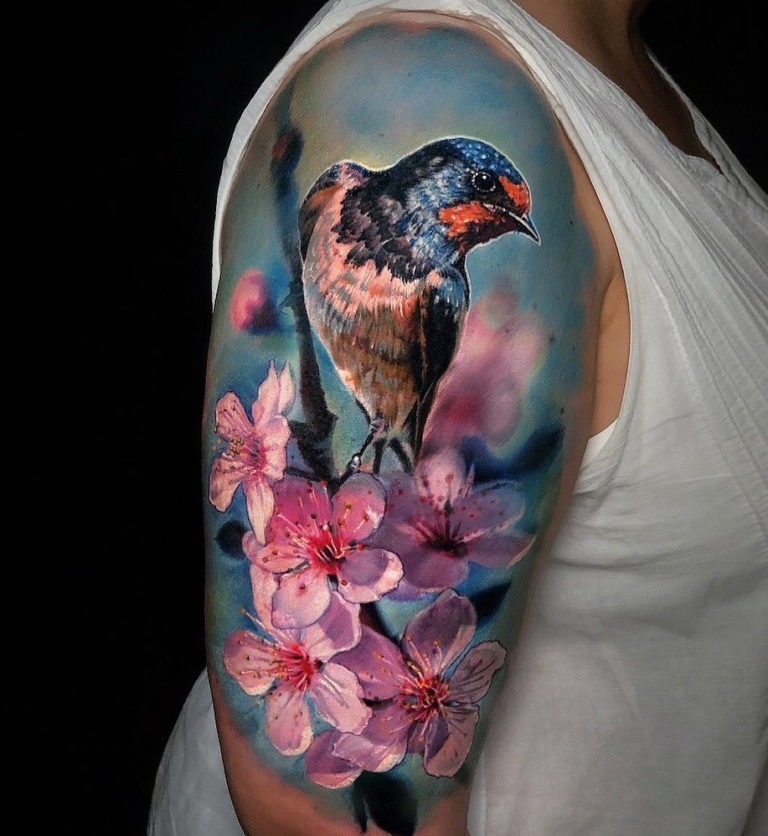Top 101 Cherry Blossom Tattoo Ideas  2021 Inspiration Guide  Cherry  blossom tattoo Blossom tattoo Flower tattoo sleeve men
