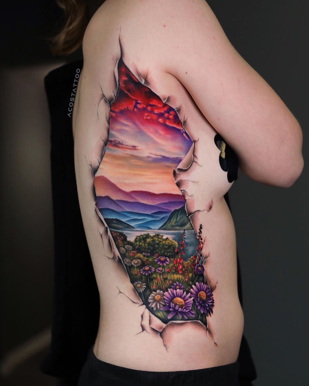 Landscape Side Tattoo