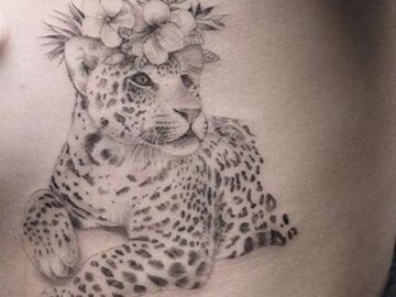 Leopard & Flowers