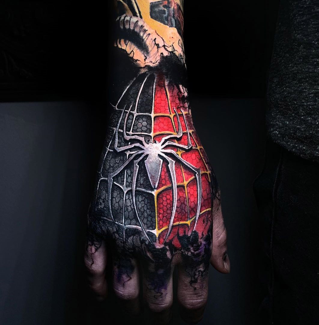 Spider-Man Hand Tattoo