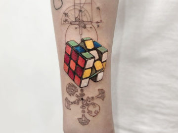 Rubik's Cube Tattoo