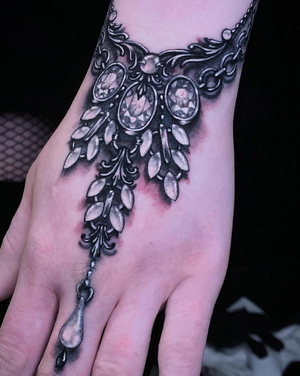 Diamond Bracelet wrist tattoo