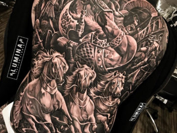 Spartan Back Tattoo