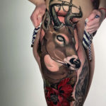 Deer Hip Tattoo