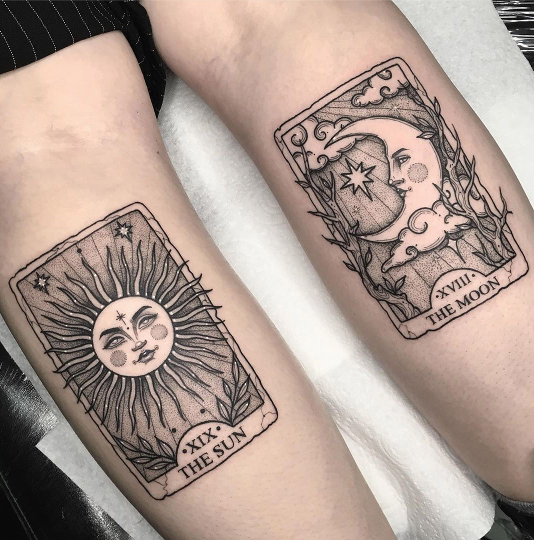 Unkindness Art on Instagram Heres a couple of sweet tarot cards from  sarastigmata  teamunkindness      tarotcards tarottattoo  cattattoo blackworktattoo