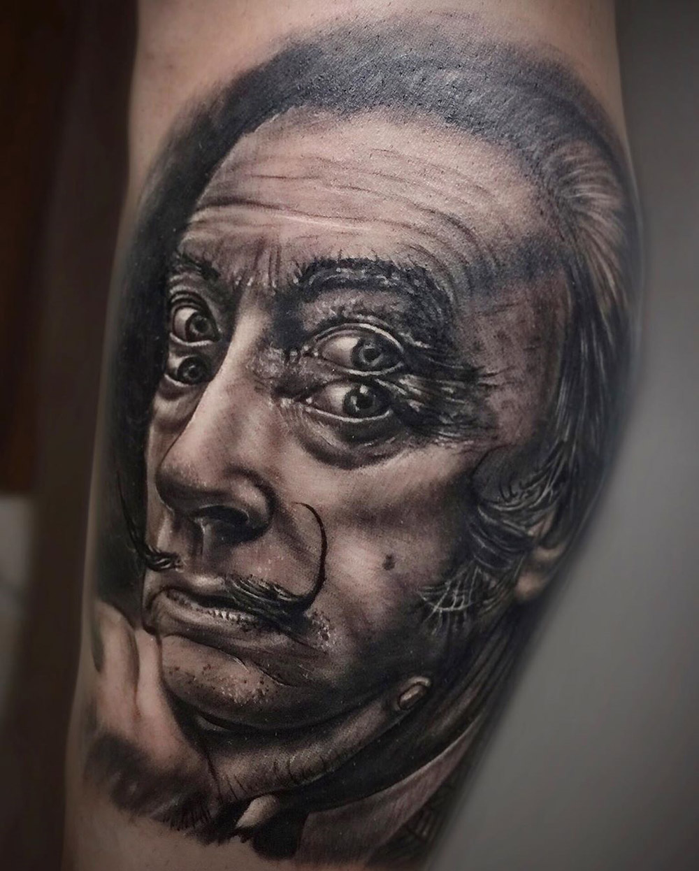 Salvador Dali Surreal Tattoo