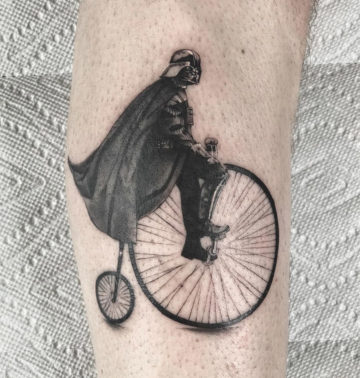 Darth Vader Riding A Penny Farthing