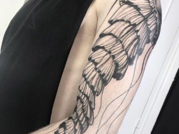 Jellyfish dotwork tattoo