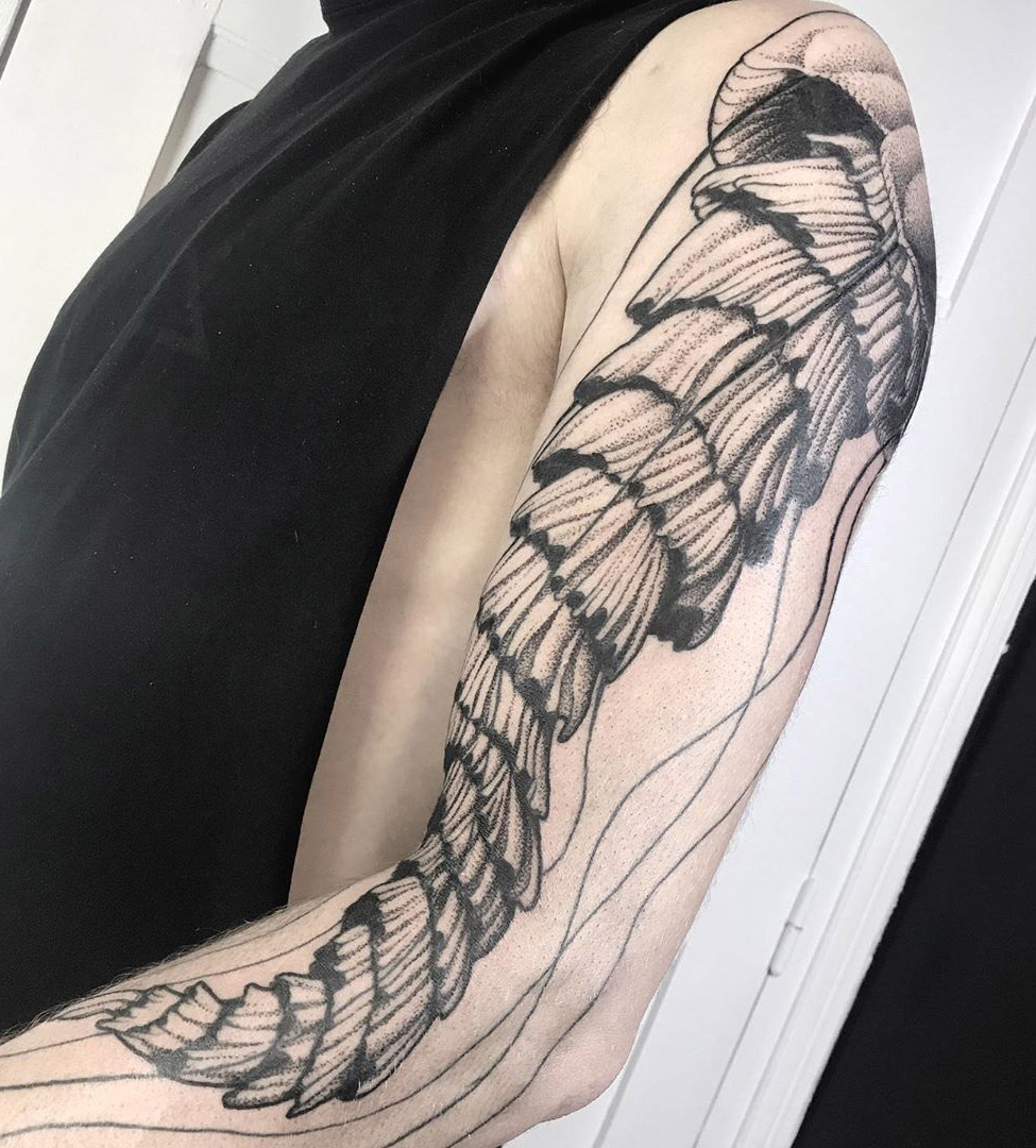 Jellyfish dotwork tattoo
