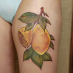 Lemon tree branch tattoo