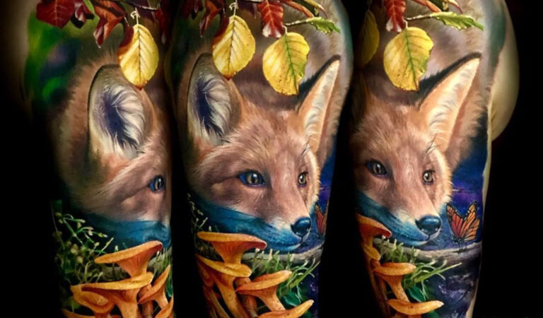 Fox & Fungi Tattoo