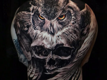 Owl & Skull Back