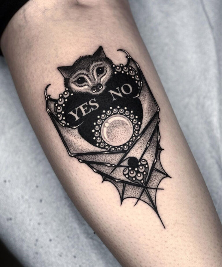 Bat Planchette tattoo