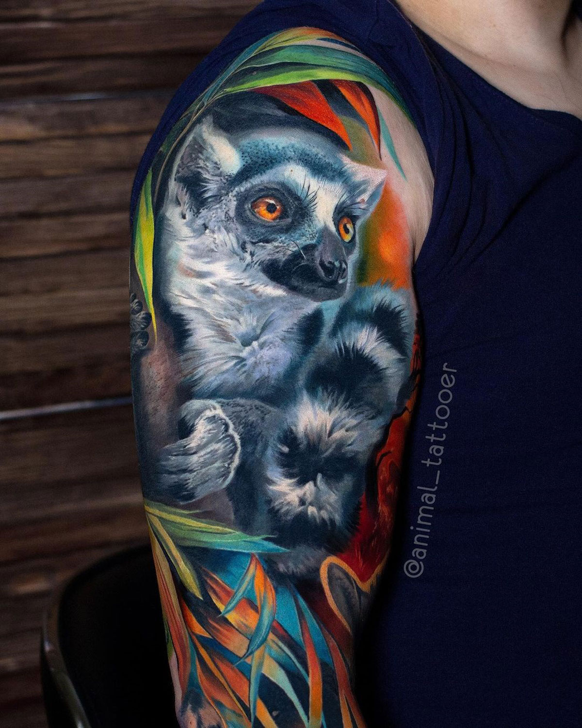 Ring-Tailed Lemur Tattoo