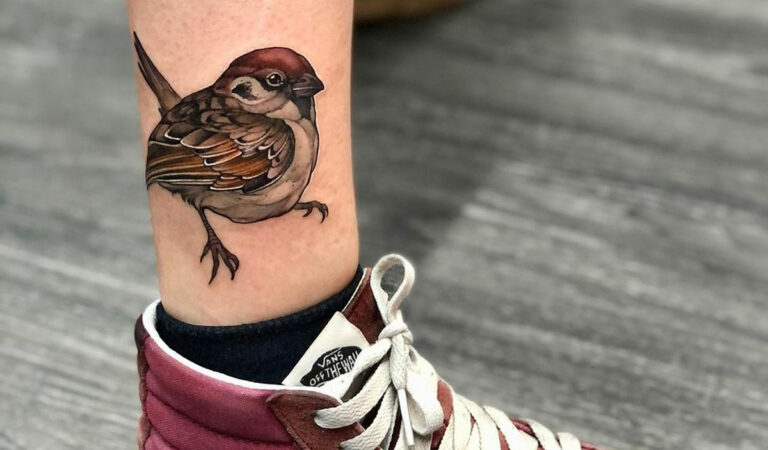 Cute Sparrow Tattoo