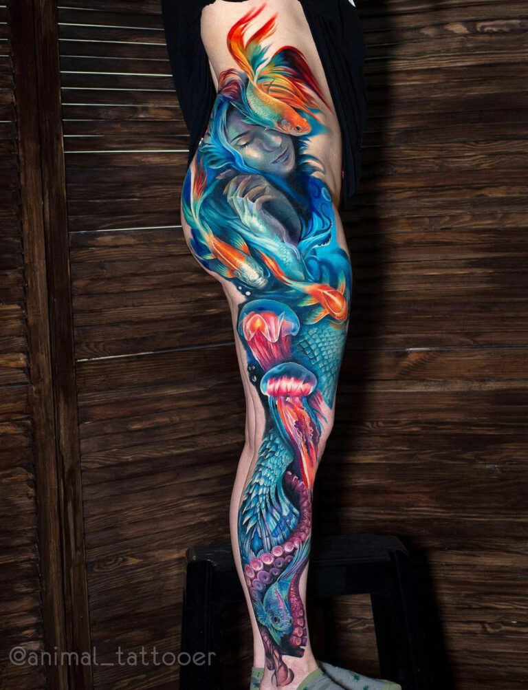 Mermaid Underwater Leg