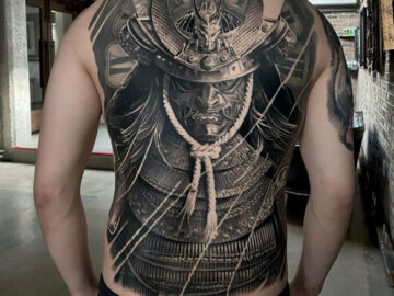 Samurai Full Back Tattoo
