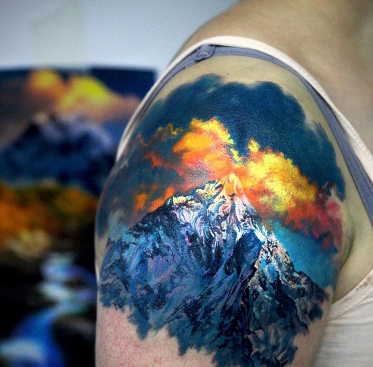 Tattoos of Mountains in 3D