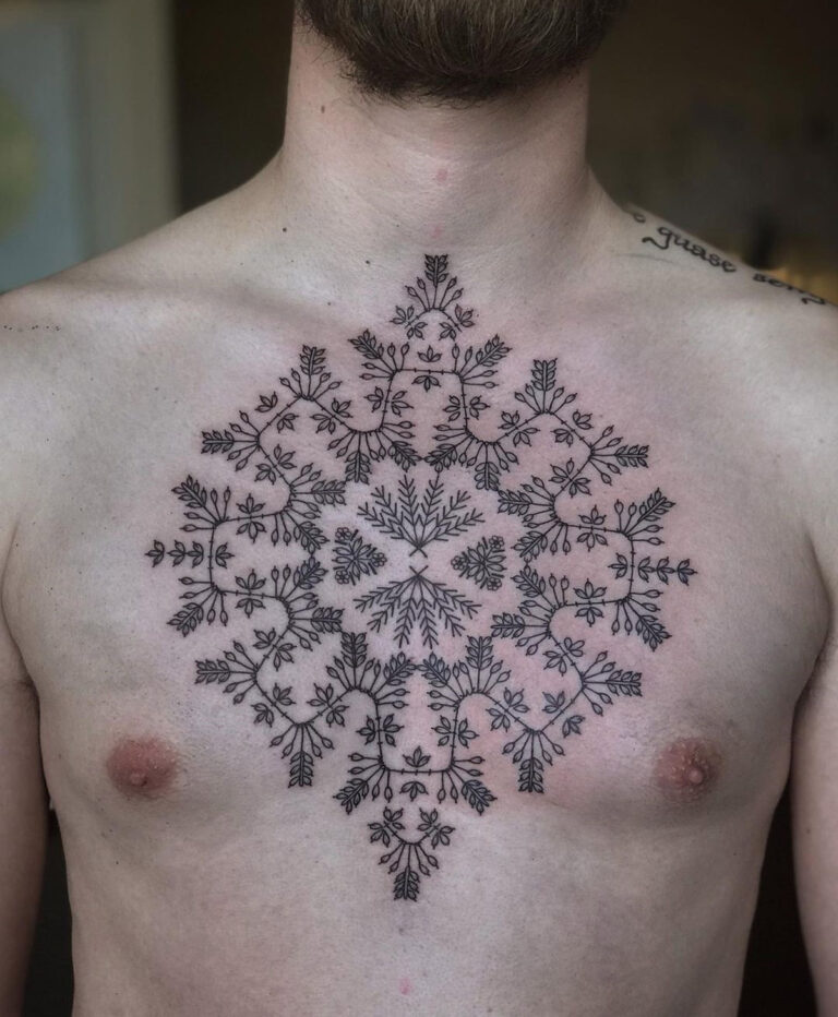 Chest Ornamental tattoo