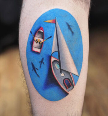 Sailing Boat Tattoo