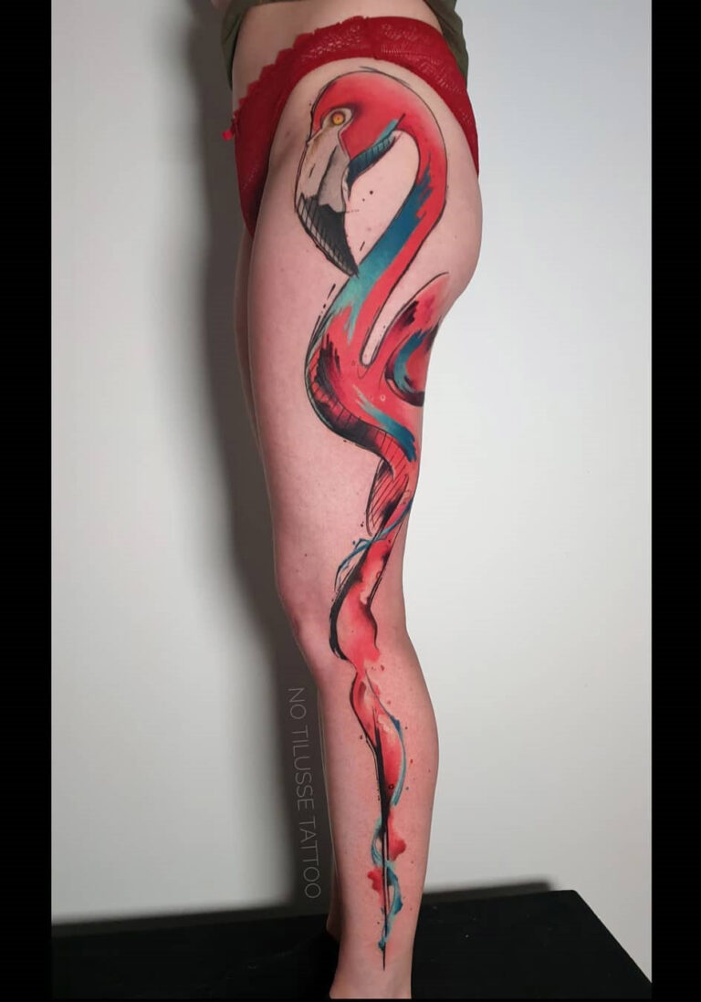 Flamingo Abstract Leg