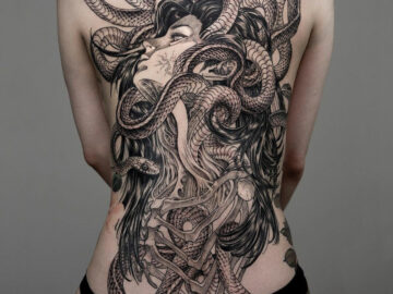 Medusa Belly Tattoo