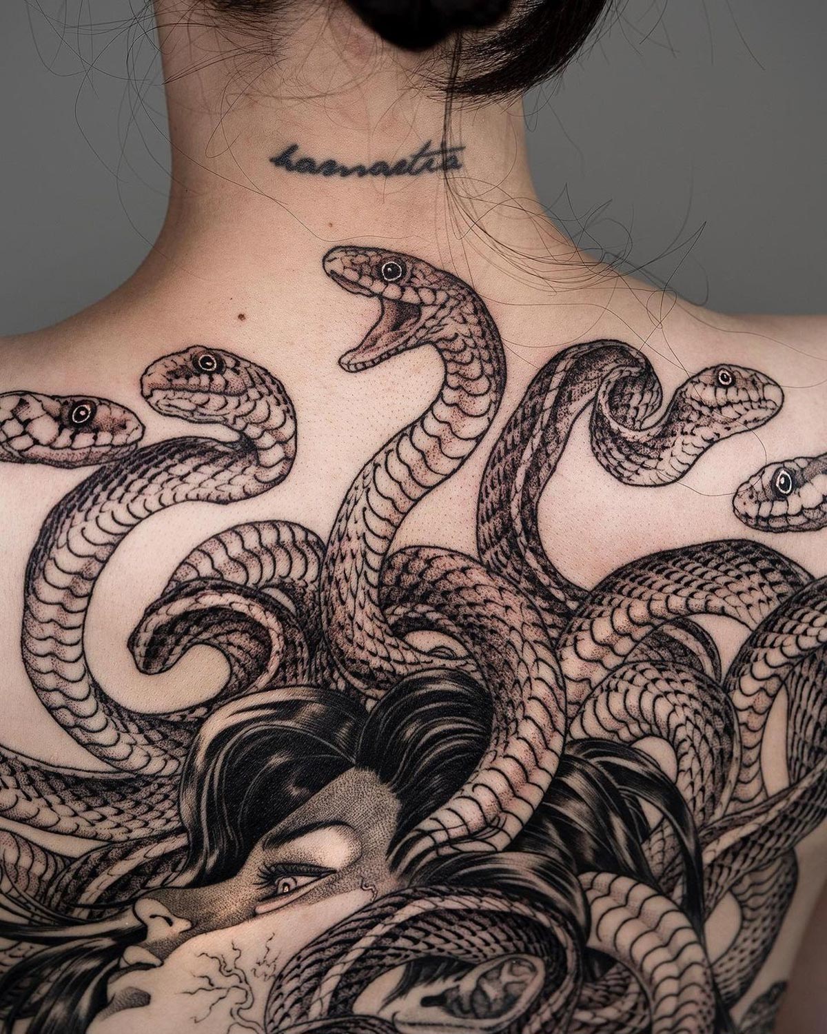 Medusa Girl's Full Back Tattoo | Best Tattoo Ideas For Men & Women