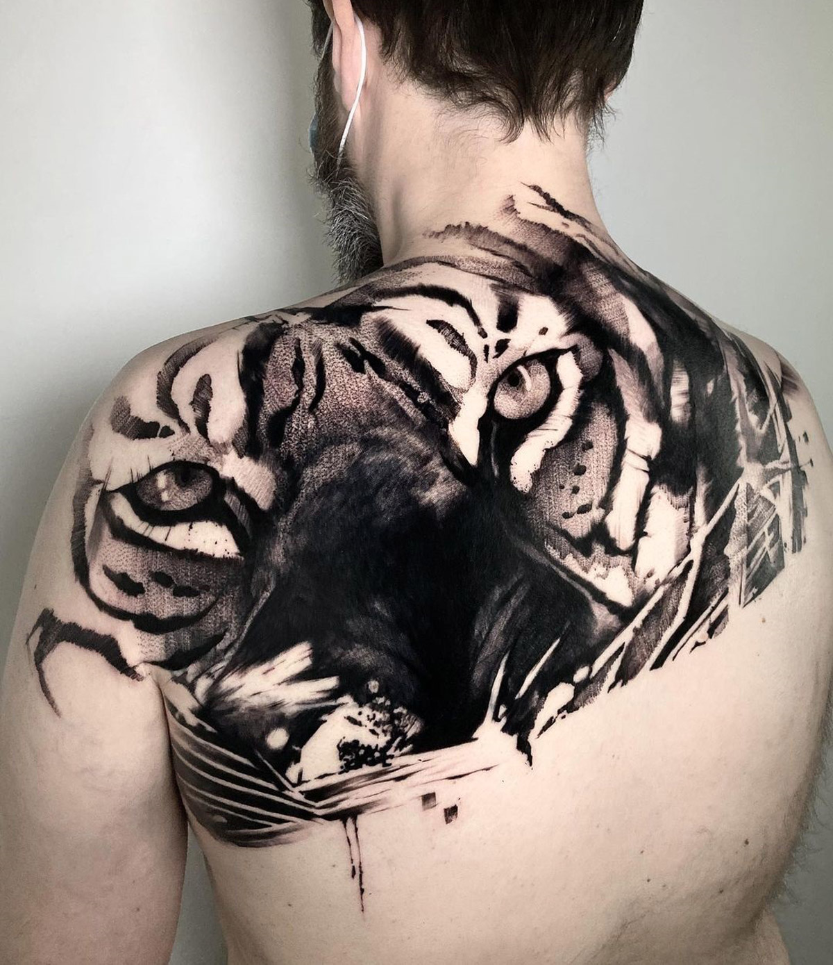 Tiger Portrait, Men's Back Tattoo | Best Tattoo Ideas For Men & Women