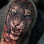 Tiger Portrait Shoulder Tattoo