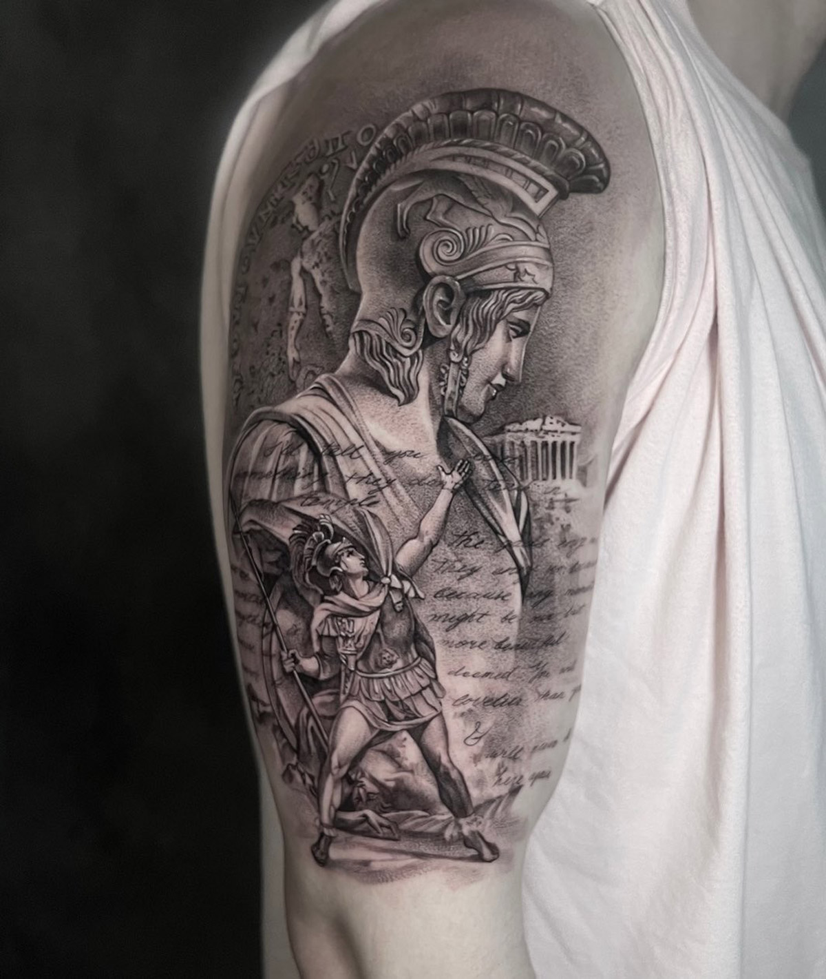 Ares & Achilles, Men's Upper Arm Tattoo
