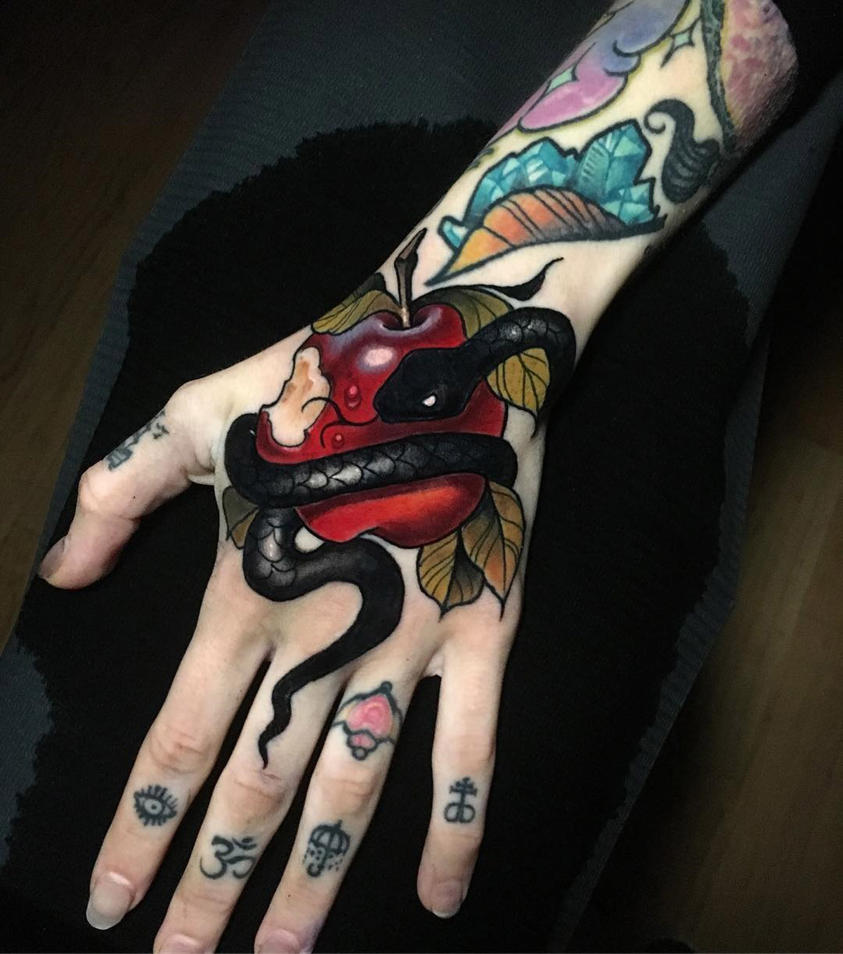 Forbidden Fruit, Woman's Hand Tattoo