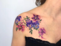 Pretty Floral Shoulder Tattoo