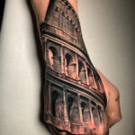Colosseum Hand Tattoo