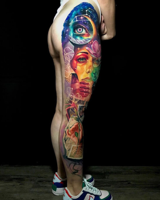 I am what You see, Full leg Tattoo | Tattoo Ideas For Men & Women in 2024