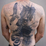 Sailing Back Tattoo