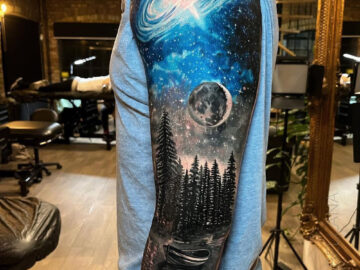 Galaxy half sleeve tattoo