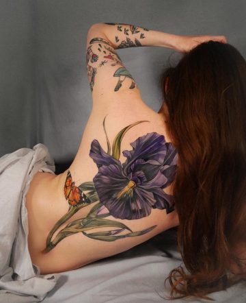 Iris Back Tattoo